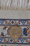 Kum Signed Medallion Hand Knotted Silk Rug