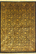 Kum Signed Oriental Hand Knotted Silk Rug