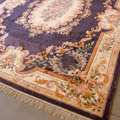 Chinese Art Hand Knotted Floral Silky Rug