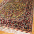 Hereke Prayer Hand Knotted Gold & Silk Rug