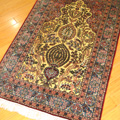Hereke Prayer Hand Knotted Gold & Silk Rug