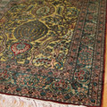 Hereke Prayer Hand Knotted Gold & Silk Rug