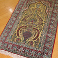 Hereke Prayer Hand Knotted Gold & Silk Rug