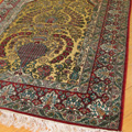 Hereke Prayer Hand Knotted Gold & Silk Rug
