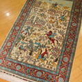 Hereke Pictorial Hand Knotted Silk Rug
