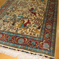 Hereke Pictorial Hand Knotted Silk Rug