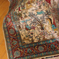 Hereke Pictorial Hand Knotted Silk Rug