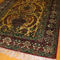 Hereke Prayer Hand Knotted Gold & Silk Rug