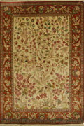 Kum Tree of Life Hand Knotted Silk Rug