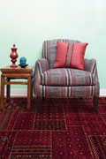 Afghan Traditional Geometric Rugs 3081 Red