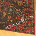 Chicago Traditional Floral Rug 346A Brown D. Blue