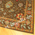 Chicago Traditional Floral Rug 413A Brown L. Beige