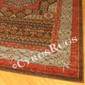 Chicago Traditional Medallion Rug 420A Brown Blue