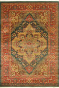 Dallas Traditional Medallion Rug 8788A D. Blue Red