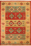 Dallas Traditional Geometric Rug 8790A Red Yellow