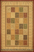 Hereke Traditional Square Pattern Rug Bakht Red