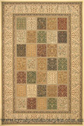 Hereke Traditional Square Pattern Rug Bakht Ivory