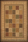 Hereke Traditional Square Pattern Rug Bakht Navy