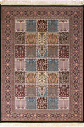 Melbourne Traditional Square Pattern Rugs 87214 D. Blue