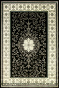Royal Traditional Medallion Rug 7224C Black Cream