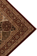 San Diego Traditional Square Pattern Rugs 2511A Red Red