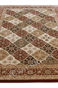 San Diego Traditional Square Pattern Rugs 2511A Red Red