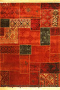 Sicily Traditional Patchwork Rug 3149 Terra Red