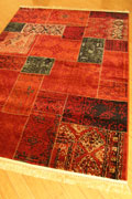 Sicily Traditional Patchwork Rug 3149 Terra Red