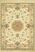 Sydney Traditional Floral Medallion Rugs 7000A Cream Cream