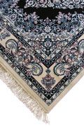 Tehran Traditional Medallion Rug 75372 D. Blue