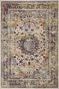 Las Vegas Traditional Medallion Rugs 3544F Cotton N Blue