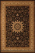 Venetian Traditional Medallion Rug 7515A Black