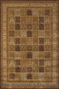 Venetian Traditional Square Pattern Rug 8569A Dark Brown