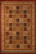 Venetian Traditional Square Pattern Rug 8569A Red