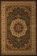 Venetian Traditional Floral Medallion Rug 8582A Black