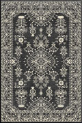 Vintage Traditional Floral Rug 0HB92 Charcoal Cotton
