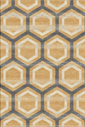 Vintage Geometric Modern Rugs BF253 4246 Yellow Cotton