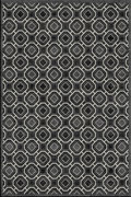 Vintage Geometric Modern Rugs HB282 Charcoal Silver EV