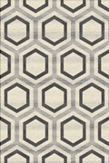 Vintage Geometric Modern Rugs BF253-4246 Cotton Silver