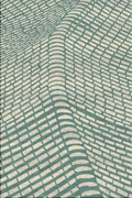 Vintage Abstract Modern Rugs HB285 Aqua Cotton