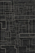 Vintage Abstract Modern Rugs HB298 Charcoal Cotton