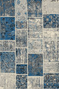 Vintage Patchwork Floral Rug HB309 Blue