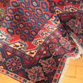 Afshar Hand Knotted Medallion Wool Rug