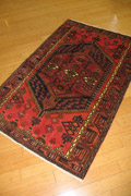 Hamedan Hand Knotted Medallion Wool Rug