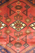 Hamedan Hand Knotted Medallion Wool Rug