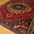 Zanjan Hand Knotted Medallion Wool Rug