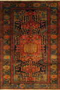 Zanjan Hand Knotted Medallion Wool Rug