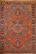 Antique Persian Heriz Hand Knotted Wool Rug