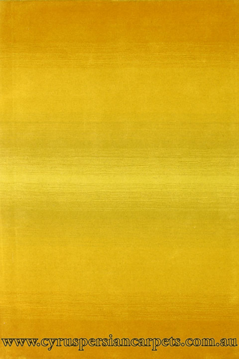 Asif Wool Gradient Rug 8131 Gold - Click Image to Close