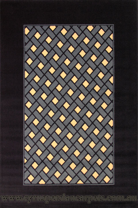 Indigo Modern Border Rug 502-417B - Click Image to Close